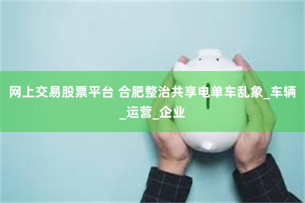 网上交易股票平台 合肥整治共享电单车乱象_车辆_运营_企业