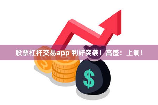 股票杠杆交易app 利好突袭！高盛：上调！