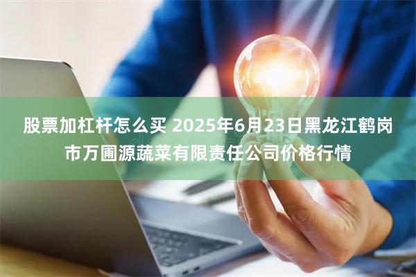 股票加杠杆怎么买 2025年6月23日黑龙江鹤岗市万圃源蔬菜有限责任公司价格行情